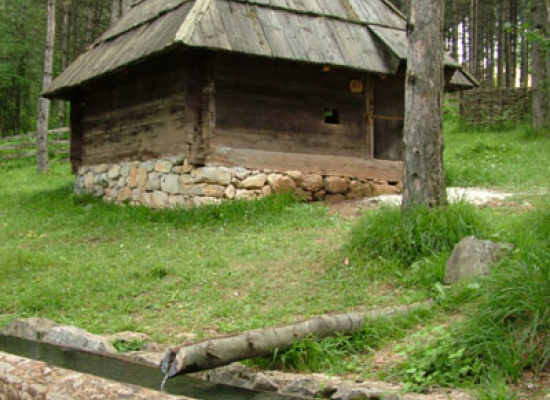 Дводелна колиба